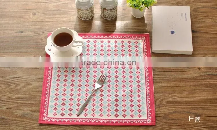 Classical European Priting Table Napkin Linen Cotton Folding Design Dinner Napkin