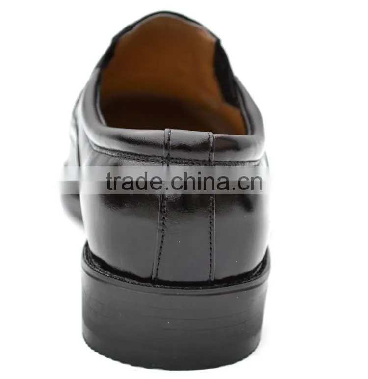 Made to order leather upper anti slip rubber sole officer men shoes