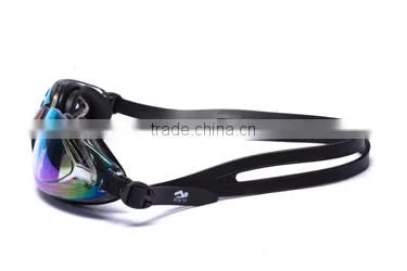 Mirror coated wholesales durable silicone swimming goggles
