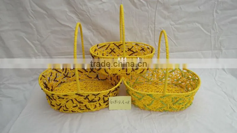paper rope storage gift basket