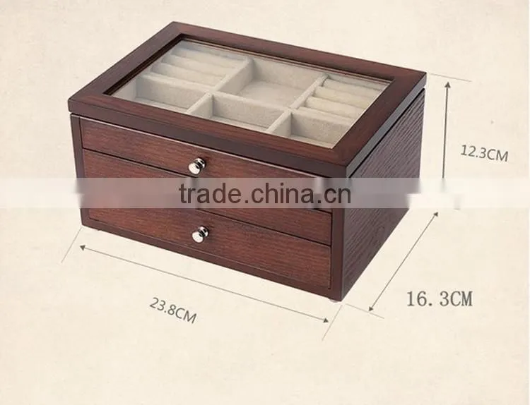 Luxurious beautiful latest style custom made packing wooden jewelry box