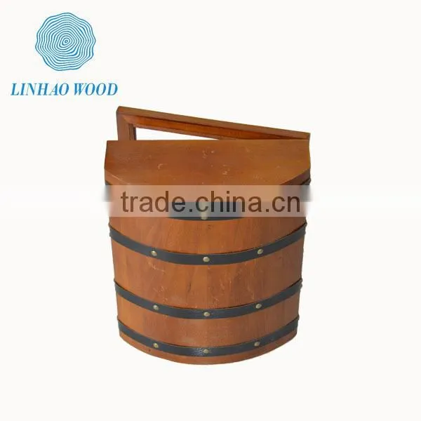wood wine glass display box with glass lids