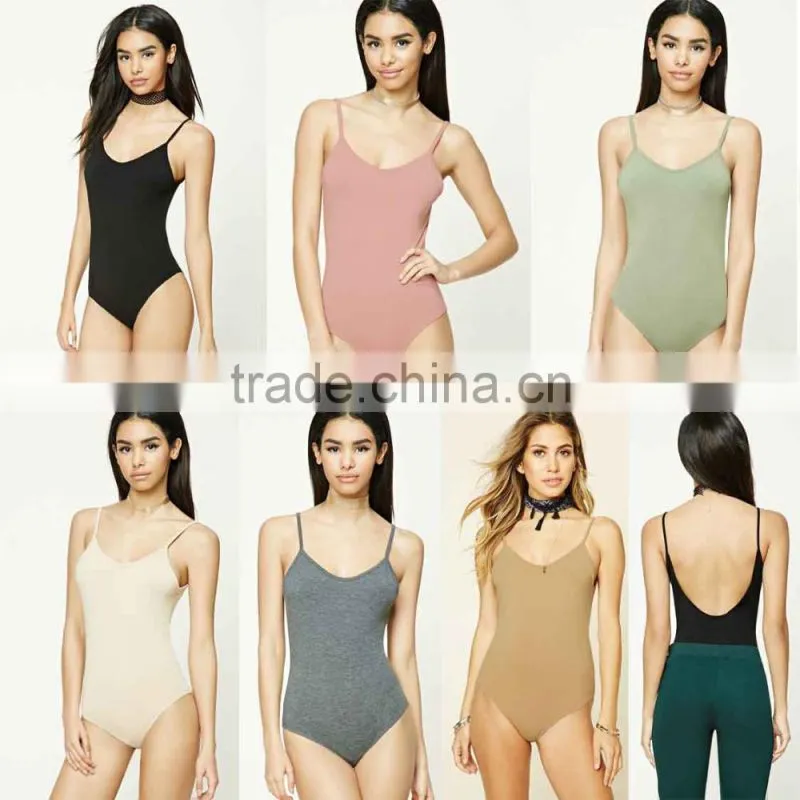 Adult Artistic Gymnastic Leotard Ladies Cami Straps Round O Neck Scoop Back Custom Bodysuits Ballet Leotard