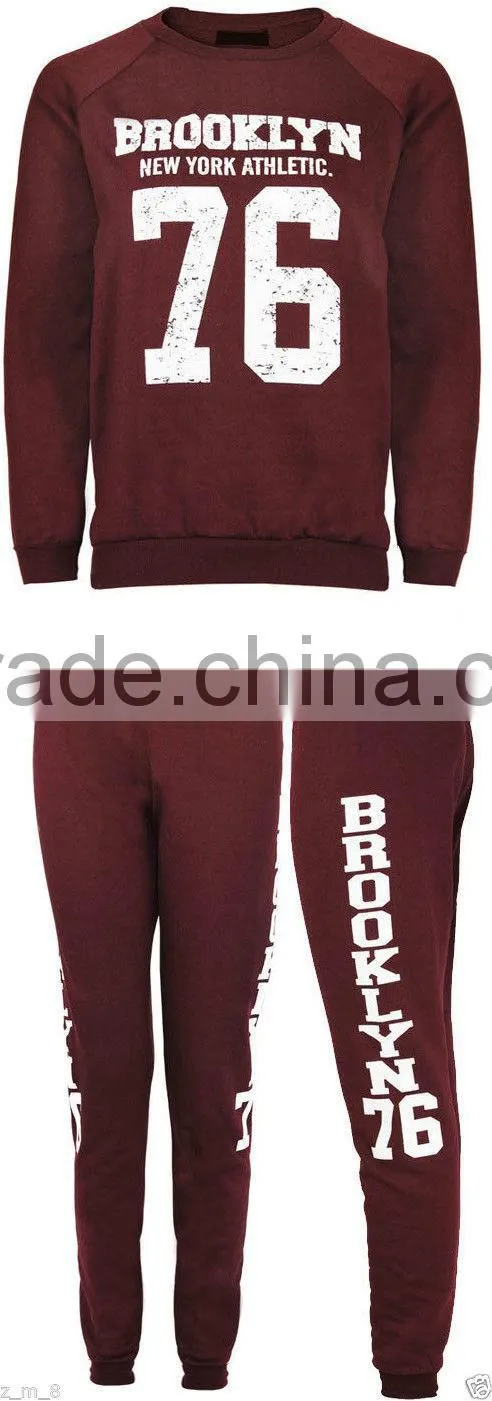 Ladies Brooklyn 76 Full Set Sweatshirt & Jogging Bottoms Joggers Tracksuit