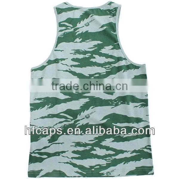 All Over Print Camo Cheap Custom Mens Wholesale Tank Top