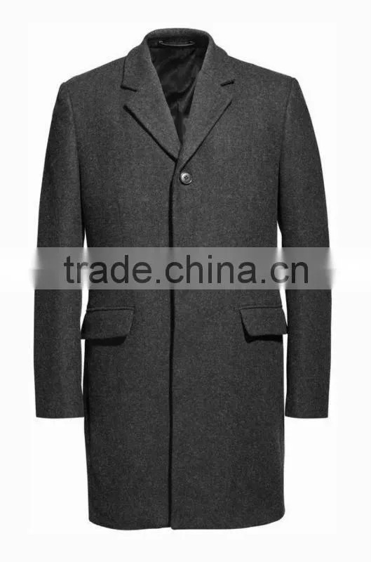 High Quality Trendy Simple Deisgn Formal Long Coat for Men