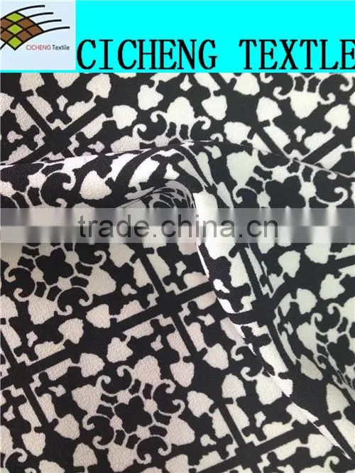 shaoxing cicheng textile Hot selling regular stock super fine quality wool blend poly print dobby fabric for suit