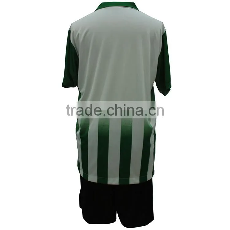good selling dry fit green and white soccer jersey