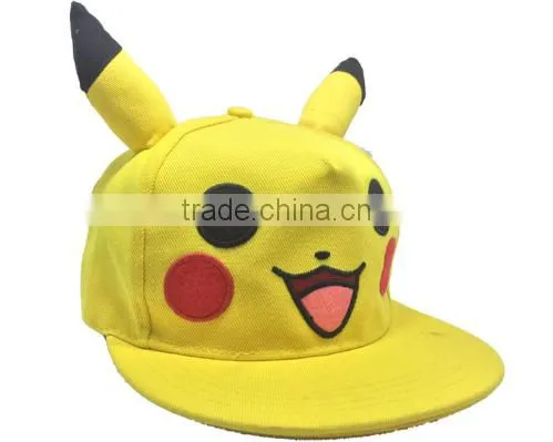 Wholesale cheap custom crazy party funny embroidery 5 panel pokemon hat