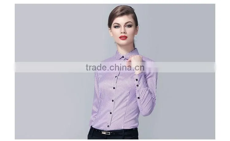 Wholesale Girls Boutique Clothing Of Formal Professional Strip Shirts
