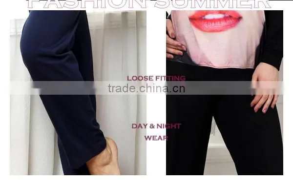 Wholesale winter cotton women custom fashion printing design L/S pajamas wholesale