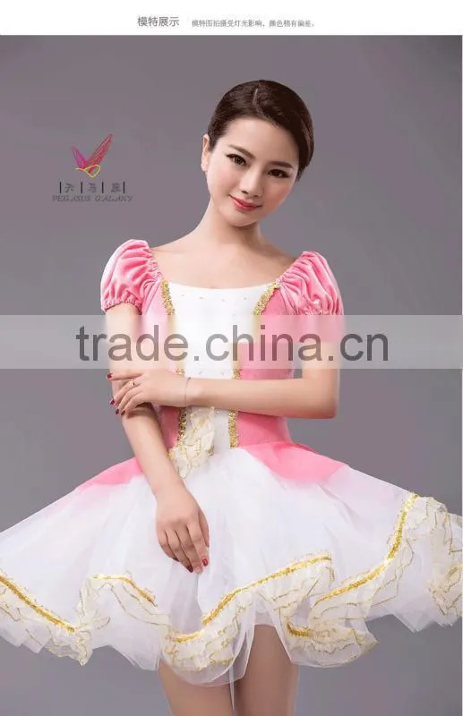 factory outlet good price and quality pink velvet ballet tutu dress dance wear for girls and adult