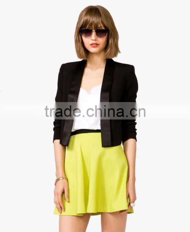 Open Tuxedo Lapel Blazer