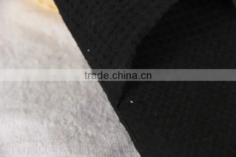 black plastic dot cloth waffle hotel slipper