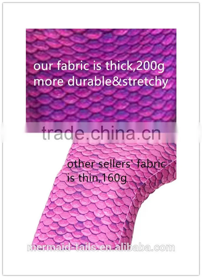 Custom High Quality Kids Swimwear Mermaid Tail