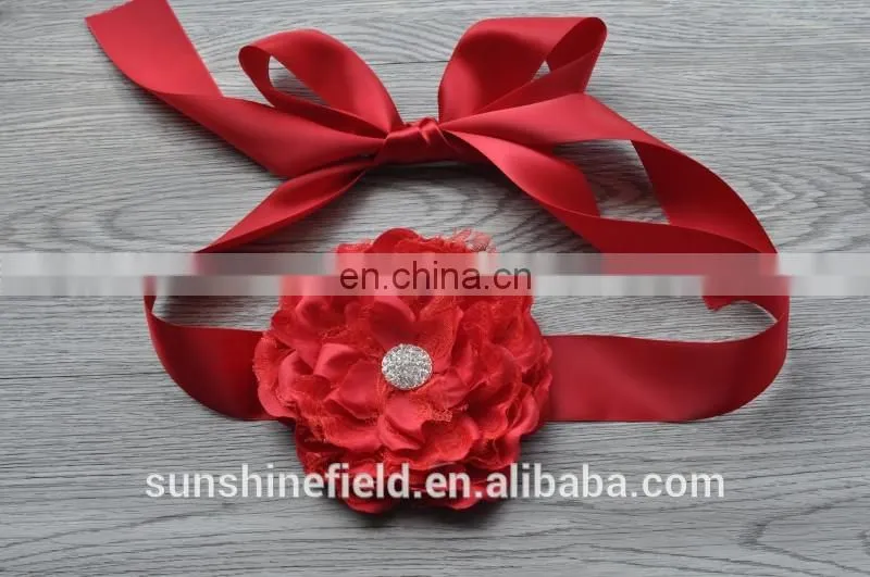 Laced Peony Flower Sash Belt For Kids