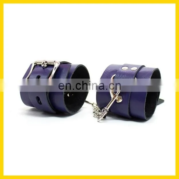 China faux leather wrist & ankle cuffs restraints for fetish erotic products
