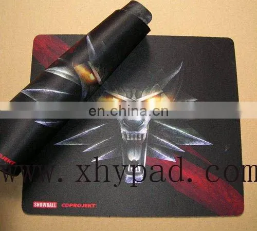 large size rubber material mouse pad fabric