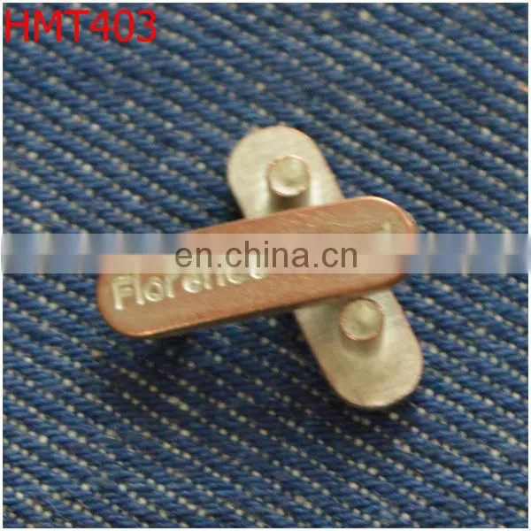 Fashion jeans metal labels logo for garment