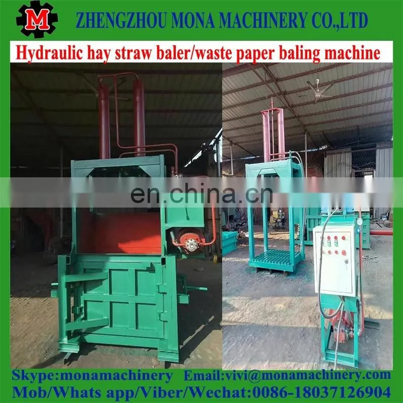 semi automatic vertical hydraulic cardboard baling press machine