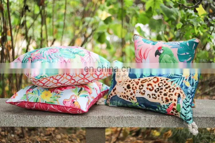 Watercolor Fruit Pineapple Decorative Pillow Cases Spun-Spun Square Cushion Covers for Home Sofa Couch