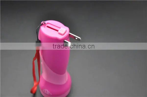 rechargeable led flashlight OMK 3224 pink led flashlight