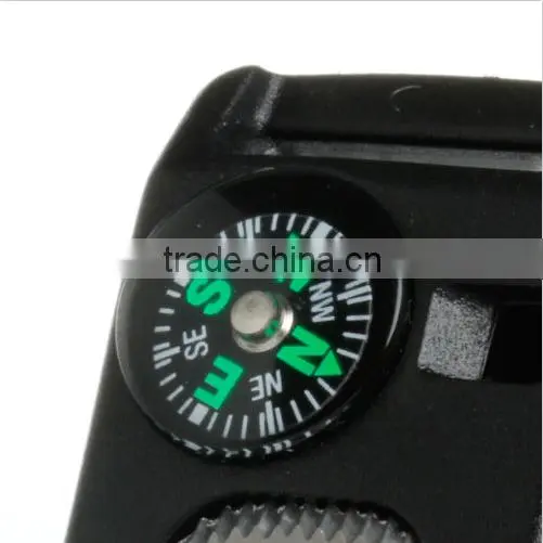 50PCS Side Buckle Whistle Compass Flint Fire Starter Scaper fr Paracord Bracelet