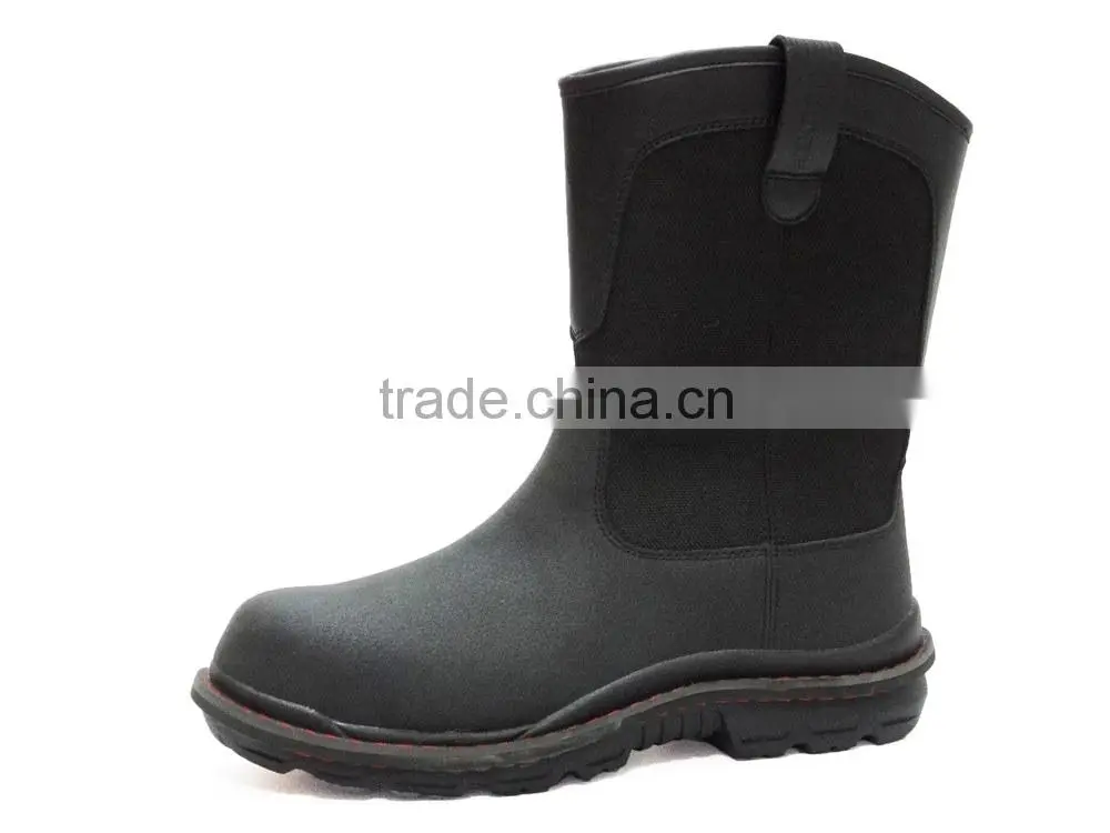 High Quality Rubber sole factory leather firefighter boots