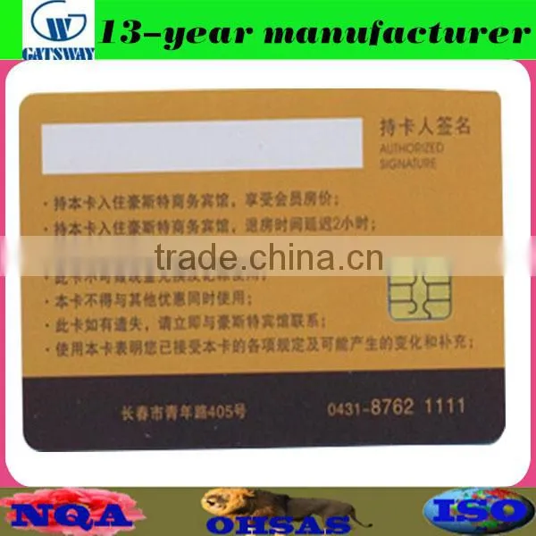 blank PVC white contact ic card with personalization