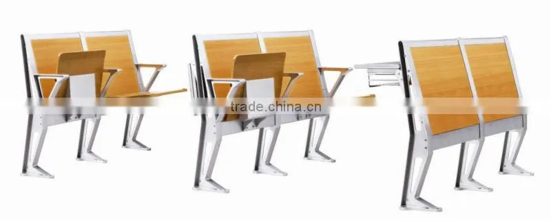 Plywood school furniture classroom college desk and chair TC-951-1-V for student