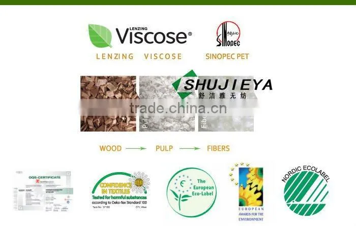 Lint-free Viscose Polyester Spunlace nonwoven fabric for wet wipes