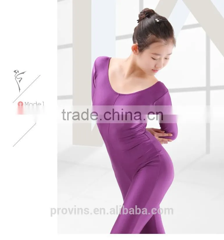 Purple Dance Unitard, Spandex Ballet Unitard