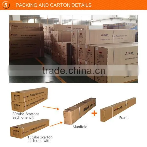 TOP 10 solar collector company in Haining produce vaccum tube Heat pipe solar collector