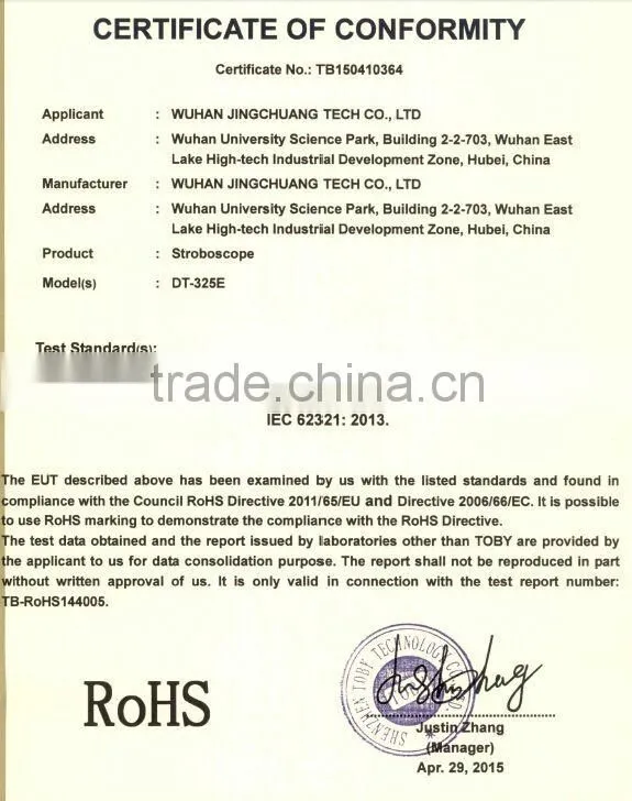 DT325E non-contact rpm measurement instrument digital led stroboscope 60rpm-120000rpm