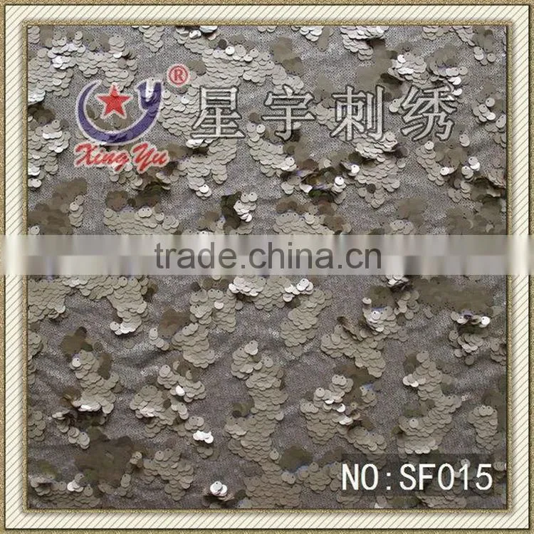 100% embroidery wholesale sequin lace fabric