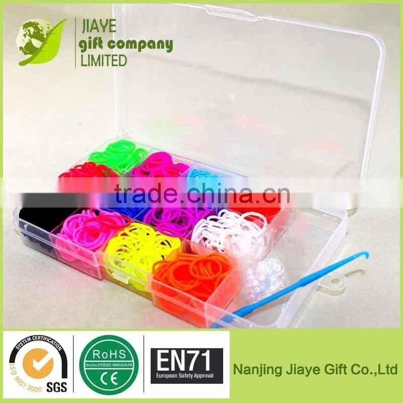 Colorful Loom Band Kit/Mixed Colors DIY rubber Loom Bands