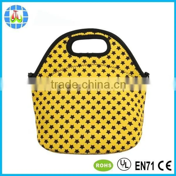 fashion neoprene tote insulated lunch carrier for kids snacks