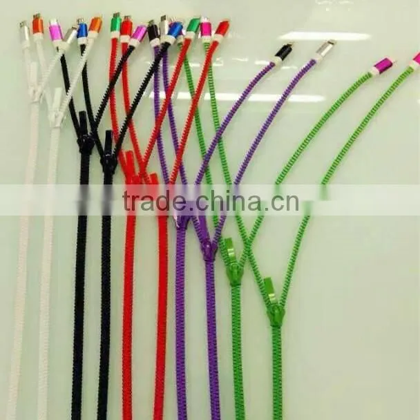 2016 hot new Best selling 2 in 1 zipper usb cable aluminum charging cable usb alibaba exoress china