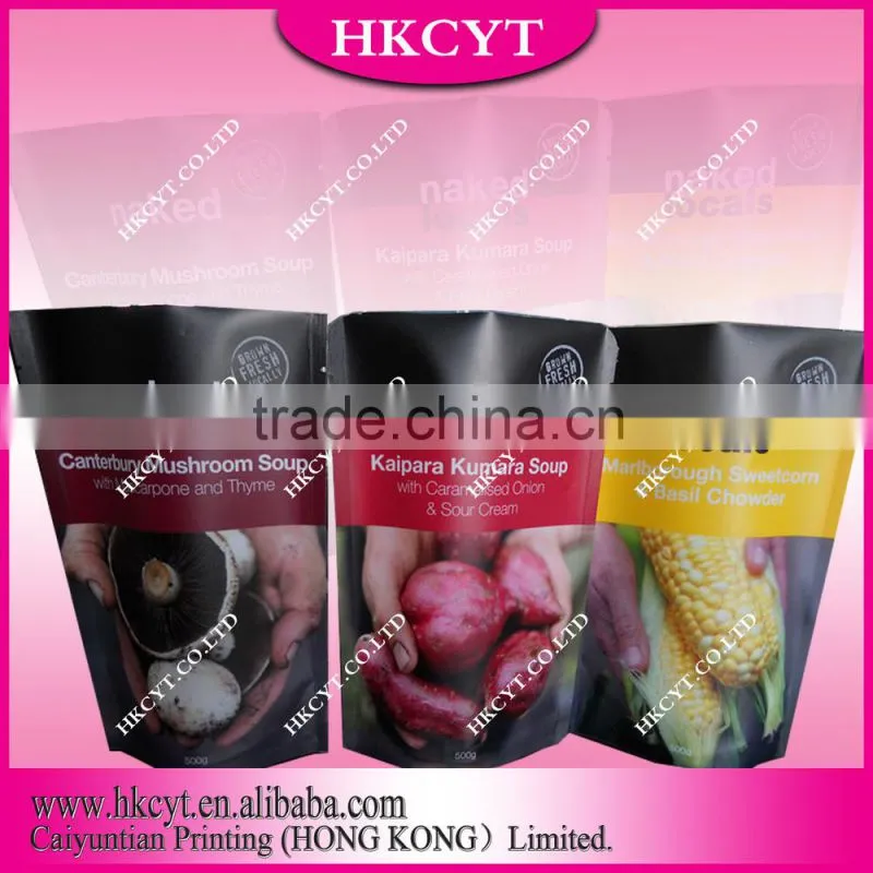 Three sides seal food bag / Vacuum bag with tear / Vacuum retort pouch