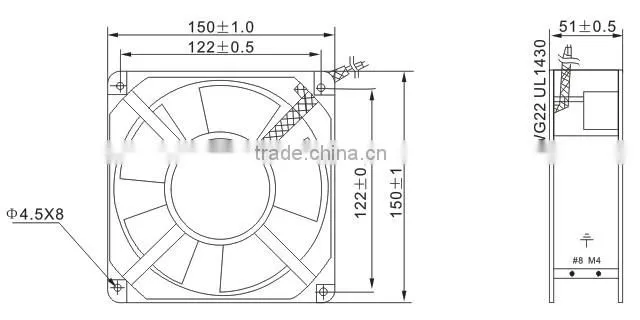SALZER PD150B-220 135mm axial fan