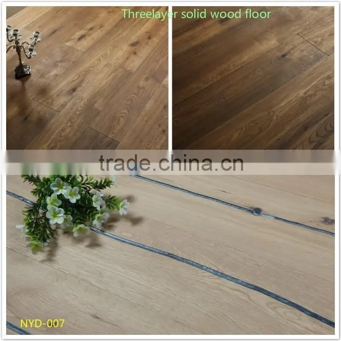 Three layer solid wood flooring ENGINEERED OAK WOOD