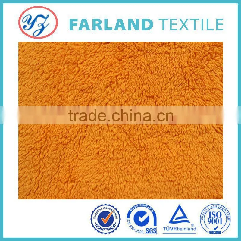 china supplier to provide 2015 new products orange color shu velveteen fabric for winter ugg boots
