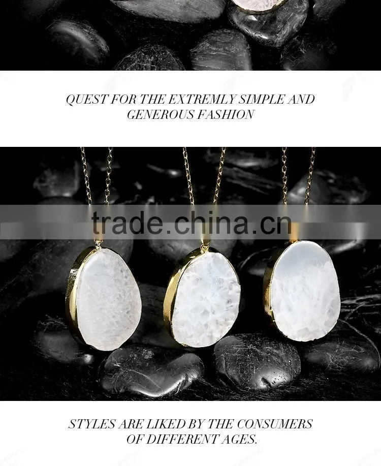 Popular elegant white natural stone wholesale fashion jewelry