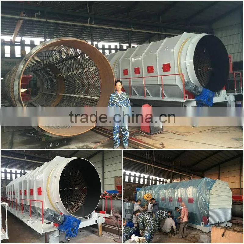 Waste Recycling Plant Trommel Screen For Organic Fertilizer