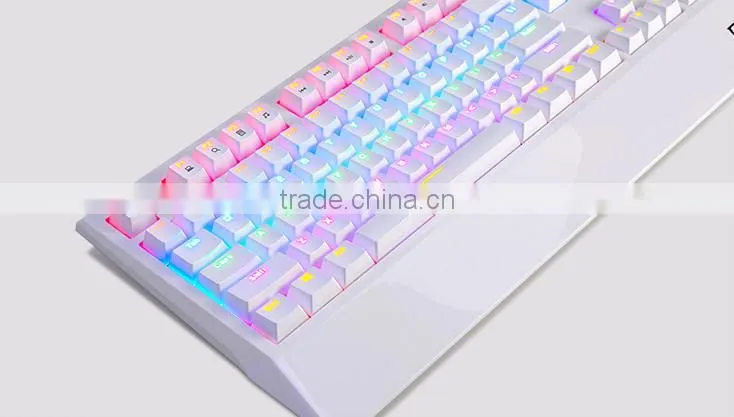 104keys led Wrist rest mechanical keyboard cherry mx with N-key roll over design
