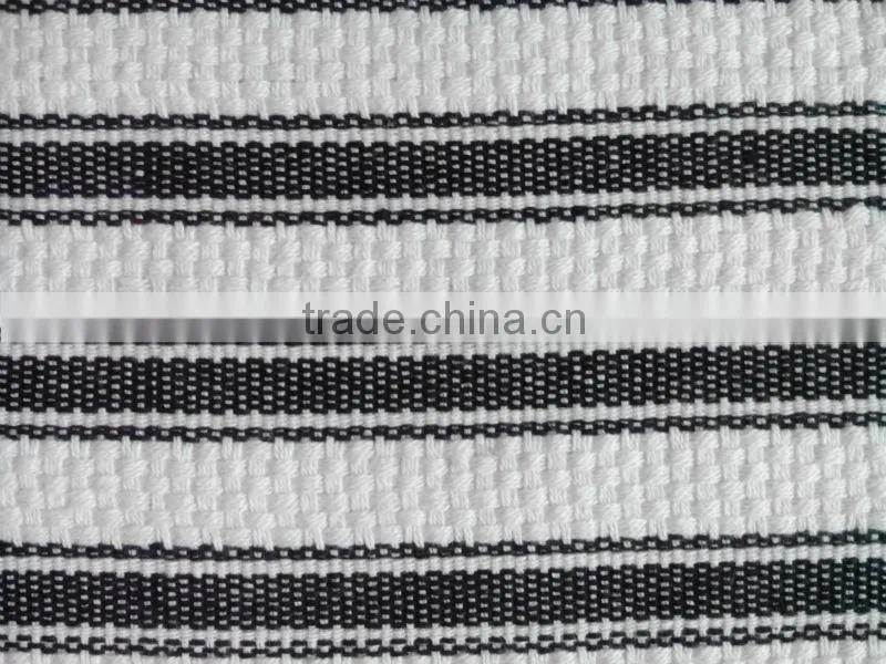 cotton black and white horizontal bands kitchen towel