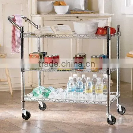 NSF Approved 3 3-TIER WIRE KITCHEN CART