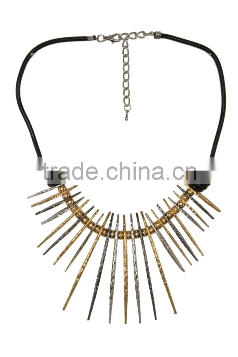 Metal Fringe Statement Necklace