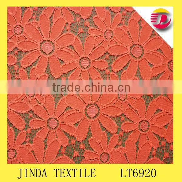 2014 new delicate big red knit fabric for fashion dresses