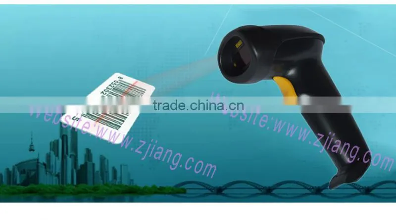 High quality 1D auto sensing laser scanning gun USB cable support